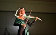 9 November 2024; Nicole Lonergan performs during the Team Ireland Centenary Olympic Ball, in the Clayton Hotel Burling Road in Dublin. Paris 2024 marked 100 years of Team Ireland competing at the Olympic Games. Photo by Brendan Moran/Sportsfile