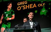9 November 2024; MC and Olympian Greg O'Shea at the Team Ireland Centenary Olympic Ball, in the Clayton Hotel Burling Road in Dublin. Paris 2024 marked 100 years of Team Ireland competing at the Olympic Games. Photo by Brendan Moran/Sportsfile