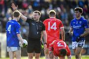 10 November 2024; Referee Alan Coyne during the AIB Leinster GAA Senior Club Football Championship quarter-final match between Tinahely and Tullamore at Echelon Park in Aughrim, Wicklow. Photo by Matt Browne/Sportsfile