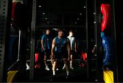 12 November 2024; Alex Usanov during a gym session as part of the Leinster Rugby 12 County Tour in Clongowes Wood College in Clane, Kildare. Photo by Brendan Moran/Sportsfile