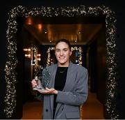 13 November 2024; Katie Murray from Waterford club Comeragh Rangers is pictured with The Croke Park Hotel/LGFA Player of the Month award for October 2024, at The Croke Park Hotel in Jones Road, Dublin. Katie scored four goals in the Waterford county final against Ballymacarbry on October 11, as Comeragh Rangers won the title for the very first time. Photo by Piaras Ó Mídheach/Sportsfile