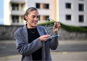 13 November 2024; Katie Murray from Waterford club Comeragh Rangers is pictured with The Croke Park Hotel/LGFA Player of the Month award for October 2024, at The Croke Park Hotel in Jones Road, Dublin. Katie scored four goals in the Waterford county final against Ballymacarbry on October 11, as Comeragh Rangers won the title for the very first time. Photo by Piaras Ó Mídheach/Sportsfile