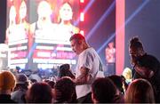 13 November 2024; Former boxer Tony Bellew is escorted from a press conference, held at Toyota Music Factory in Irving, Texas, USA, ahead of Jake Paul v Mike Tyson and Katie Taylor v Amanda Serrano 2, on November 15th at AT&T Stadium in Arlington, Texas. Photo by Stephen McCarthy/Sportsfile