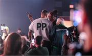 13 November 2024; Former boxer Tony Bellew and Norman are removed from a press conference, held at Toyota Music Factory in Irving, Texas, USA, ahead of Jake Paul v Mike Tyson and Katie Taylor v Amanda Serrano 2, on November 15th at AT&T Stadium in Arlington, Texas. Photo by Stephen McCarthy/Sportsfile