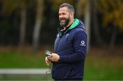 14 November 2024; Head coach Andy Farrell during the Ireland rugby captain's run at UCD Bowl in Dublin. Photo by Brendan Moran/Sportsfile