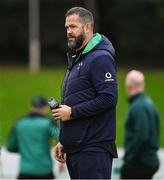 14 November 2024; Head coach Andy Farrell during the Ireland rugby captain's run at UCD Bowl in Dublin. Photo by Brendan Moran/Sportsfile