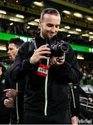 14 November 2024; FAI multimedia executive Matthew Turnbull before the UEFA Nations League B Group 2 match between Republic of Ireland and Finland at the Aviva Stadium in Dublin. Photo by Seb Daly/Sportsfile