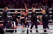 15 November 2024; Katie Taylor following her undisputed super lightweight championship fight with Amanda Serrano at AT&T Stadium in Arlington, Texas, USA. Photo by Stephen McCarthy/Sportsfile