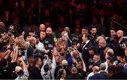 15 November 2024; Jake Paul celebrates after his victory over Mike Tyson following their heavyweight bout fight at AT&T Stadium in Arlington, Texas, USA. Photo by Stephen McCarthy/Sportsfile