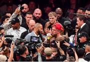15 November 2024; Jake Paul celebrates after his victory over Mike Tyson following their heavyweight bout fight at AT&T Stadium in Arlington, Texas, USA. Photo by Stephen McCarthy/Sportsfile