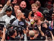 15 November 2024; Jake Paul celebrates after his victory over Mike Tyson following their heavyweight bout fight at AT&T Stadium in Arlington, Texas, USA. Photo by Stephen McCarthy/Sportsfile