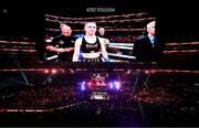 15 November 2024; Katie Taylor before her undisputed super lightweight championship fight with Amanda Serrano at AT&T Stadium in Arlington, Texas, USA. Photo by Stephen McCarthy/Sportsfile