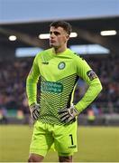 16 November 2024; A dejected Bray Wanderers goalkeeper Jimmy Corcoran after the SSE Airtricity Men's Premier Division Promotion / Relegation Play-Off match between Bray Wanderers and Drogheda United at Tallaght Stadium in Dublin. Photo by Thomas Flinkow/Sportsfile
