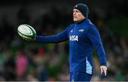 15 November 2024; Argentina head coach Felipe Contepomi before the Autumn Nations Series match between Ireland and Argentina at the Aviva Stadium in Dublin. Photo by Brendan Moran/Sportsfile