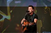 16 November 2024; Singer Mickey Joe Harte performs during the TG4 Ladies Football All Stars Awards banquet, in association with Lidl, at the Bonnington Dublin Hotel in Dublin. Photo by Brendan Moran/Sportsfile