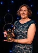 16 November 2024; Former Laois footballer Sue Ramsbottom who was presented with the Hall of Fame award during the TG4 Ladies Football All Stars Awards banquet, in association with Lidl, at the Bonnington Dublin Hotel in Dublin. Photo by Brendan Moran/Sportsfile