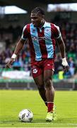 16 November 2024; Frantz Pierrot of Drogheda United during the SSE Airtricity Men's Premier Division Promotion / Relegation Play-Off match between Bray Wanderers and Drogheda United at Tallaght Stadium in Dublin. Photo by Thomas Flinkow/Sportsfile