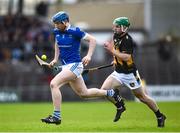 17 November 2024; John Donnelly of Thomastown in action against Morgan Gavigan of Castletown Geoghegan during the AIB Leinster GAA Senior Club Hurling Championship quarter-final match between Castletown Geoghegan and Thomastown at TEG Cusack Park in Mullingar, Westmeath. Photo by Tom Beary/Sportsfile