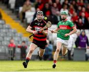 17 November 2024; Kevin Mahony of Ballygunner in action against Eoin O'Connell of Loughmore-Castleiney during the AIB Munster GAA Senior Club Hurling Championship semi-final match between Loughmore-Castleiney and Ballygunner at Walsh Park in Waterford. Photo by Michael P Ryan/Sportsfile