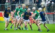 17 November 2024; Jordan Quinn of Kilcormac-Killoughey in action against St Mullins during the AIB Leinster GAA Senior Club Hurling Championship quarter-final match between St Mullins and Kilcormac-Killoughey at Netwatch Cullen Park in Carlow. Photo by Matt Browne/Sportsfile