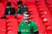 17 November 2024; A Republic of Ireland supporter, wearing a mask depicting former captain Roy Keane, before the UEFA Nations League B Group 2 match between England and Republic of Ireland at Wembley Stadium in London, England. Photo by Harry Murphy/Sportsfile