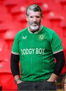 17 November 2024; A Republic of Ireland supporter, wearing a mask depicting former captain Roy Keane, before the UEFA Nations League B Group 2 match between England and Republic of Ireland at Wembley Stadium in London, England. Photo by Harry Murphy/Sportsfile