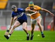 17 November 2024; Jack O’Connor of Sarsfields in action against Eoghan Daly of Feakle during the AIB Munster GAA Senior Club Hurling Championship semi-final match between Sarsfields and Feakle at Supervalu Páirc Uí Chaoimh in Cork. Photo by Brendan Moran/Sportsfile