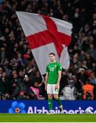 17 November 2024; Mark McGuinness of Republic of Ireland reacts after his side concede their first goal during the UEFA Nations League B Group 2 match between England and Republic of Ireland at Wembley Stadium in London, England. Photo by Stephen McCarthy/Sportsfile