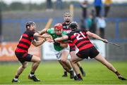 17 November 2024; Ciarn McCormack of Loughmore-Castleiney in action against Shane O'Sullivan, left, and Harry Ruddle of Ballygunner during the AIB Munster GAA Senior Club Hurling Championship semi-final match between Loughmore-Castleiney and Ballygunner at Walsh Park in Waterford. Photo by Michael P Ryan/Sportsfile