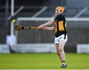 17 November 2024; Peter Murphy of Castletown Geoghegan scores a point during the AIB Leinster GAA Senior Club Hurling Championship quarter-final match between Castletown Geoghegan and Thomastown at TEG Cusack Park in Mullingar, Westmeath. Photo by Tom Beary/Sportsfile