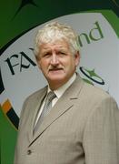 25 August 2004; Milo Corcoran, President, FAI, at the launch of the Association's new logo, website, fans club and range of merchandise in Jury's Hotel, Dublin. Picture credit; Ray McManus / SPORTSFILE