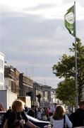 25 August 2004; A flag displaying the new FAI corporate identity flies on O'Connell Bridge, Dublin. Picture credit; Brian Lawless / SPORTSFILE