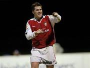 27 August 2004; Robbie Doyle, St. Patrick's Athletic, celebrates after scoring a goal for his side. eircom league, Premier Division, St. Patrick's Athletic v Waterford United, Richmond Park, Dublin. Picture credit; Brian Lawless / SPORTSFILE