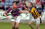 28 August 2004; Kenneth Burke, Galway, in action against Tommy Walsh, Kilkenny. Erin All-Ireland U21 Hurling Championship Semi-Final, Galway v Kilkenny, O'Moore Park, Portlaoise, Co. Laois.  Picture credit; Matt Browne / SPORTSFILE