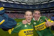 29 August 2004; Kerry's Killian Young, right, and Shane Murphy celebrate victory over Laois. All-Ireland Minor Football Championship Semi-Final, Kerry v Laois, Croke Park, Dublin. Picture credit; Matt Browne / SPORTSFILE