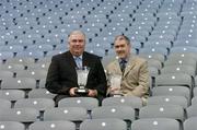 30 August 2004; Mickey Harte and Joe Kernan who accepted the Lucozade 'Breakthrough' award in football for their respective counties, Tyrone and Armagh. Clare won the award for hurling. Croke Park, Dublin. Picture credit; Ray McManus / SPORTSFILE