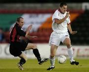 30 August 2004; Colin Hawkins, Bohemians, in action against Alan Kirby, Longford Town. eircom League Cup final, Longford Town v Bohemians, Flancare Park, Drogheda. Picture credit; David Maher / SPORTSFILE