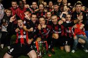 30 August 2004; Longford Town players, celebrate at the end of the game after victory over Bohemians. eircom League Cup final, Longford Town v Bohemians, Flancare Park, Drogheda. Picture credit; David Maher / SPORTSFILE