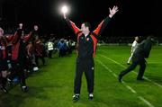 30 August 2004; Alan Mathews, Longford Town manager celebrates at the end of the game after victory over Bohemians. eircom League Cup final, Longford Town v Bohemians, Flancare Park, Drogheda. Picture credit; David Maher / SPORTSFILE