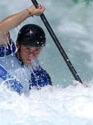 19 August 2004; Emir Sarganovic of Bosnia and Hertzegovina in action during the 2nd run of the Men's K1 Heats. Olympic Canoe / Kayak Slalom Centre. Games of the XXVIII Olympiad, Athens Summer Olympics Games 2004, Athens, Greece. Picture credit; Brendan Moran / SPORTSFILE