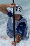 19 August 2004; Jan Sajbidor of Slovakia in action during the 2nd run of the Men's K1 Heats. Olympic Canoe / Kayak Slalom Centre. Games of the XXVIII Olympiad, Athens Summer Olympics Games 2004, Athens, Greece. Picture credit; Brendan Moran / SPORTSFILE