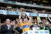 28 September 2013; Clare captain Patrick Donnellan lifts the Liam MacCarthy cup. GAA Hurling All-Ireland Senior Championship Final Replay, Cork v Clare, Croke Park, Dublin. Picture credit: Ray McManus / SPORTSFILE
