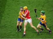 28 September 2013; Cathal Naughton, Cork, in action against Nicky O'Connell, left, and Cathal McInerney, Clare. GAA Hurling All-Ireland Senior Championship Final Replay, Cork v Clare, Croke Park, Dublin. Picture credit: Daire Brennan / SPORTSFILE