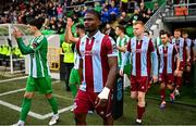 16 November 2024; Frantz Pierrot of Drogheda United before the SSE Airtricity Men's Premier Division Promotion / Relegation Play-Off match between Bray Wanderers and Drogheda United at Tallaght Stadium in Dublin. Photo by Ben McShane/Sportsfile
