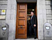 22 November 2024; Mr Conor McGregor father Tony McGregor leaves the court, as the court breaks for the jury’s decision in the civil action case, P Ní Laimhin v McGregor & Anor, in High Court 24 at Chancery Place in Dublin. Photo by David Fitzgerald/Sportsfile