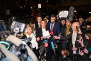 22 November 2024; Ms Nikita Ni Laimhin speaks to the media after the court announced the jury’s decision in the civil action case, P Ní Laimhin v McGregor & Anor, in High Court 24 at Chancery Place in Dublin. Photo by David Fitzgerald/Sportsfile