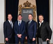 23 November 2024; In attendance are, from left, PFA Ireland general secretary Stephen McGuinness, Drogheda United manager Kevin Doherty, Fianna Fáil politician and former Minister of State at the Department of Tourism, Culture, Arts, Gaeltacht, Sport and Media and Equality, Thomas Byrne, and guest of honour Republic of Ireland head coach Heimir Hallgrímsson, during the PFA Ireland Awards 2024 at The College Green Hotel in Dublin. Photo by Stephen McCarthy/Sportsfile