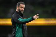 23 November 2024; Ireland head coach Andy Farrell before the Autumn Nations Series match between Ireland and Fiji at the Aviva Stadium in Dublin. Photo by Brendan Moran/Sportsfile