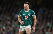 23 November 2024; Jacob Stockdale of Ireland during the Autumn Nations Series match between Ireland and Fiji at the Aviva Stadium in Dublin. Photo by Brendan Moran/Sportsfile