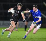 23 November 2024; Shealan Johnston of Kilcoo in action against Darragh Murray of Scotstown during the AIB Ulster GAA Senior Club Football Championship semi-final match between Kilcoo and Scotstown at Box-IT Athletic Grounds in Armagh. Photo by Ramsey Cardy/Sportsfile